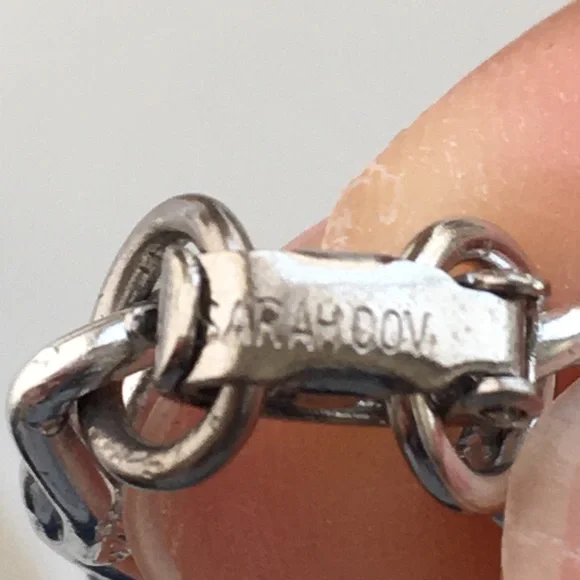 Classic Silver Etched S Link Bracelet - Picture 4 of 5